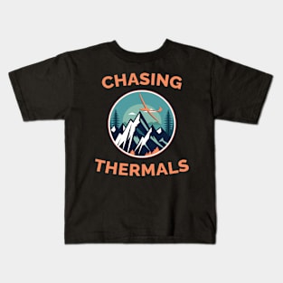 Chasing Thermals Glider Pilot Pilots Kids T-Shirt